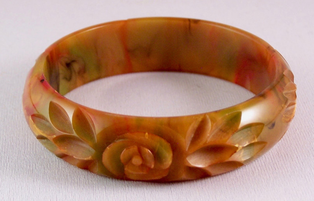 carved bakelite bangle